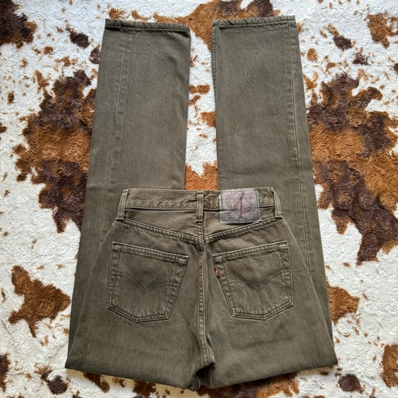Vintage 90’s Made in USA Olive Green Levi’s 501 - Picture 1 of 6